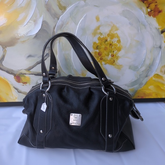 MCM Handbags - Authentic MCM Black Leather bag